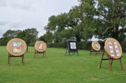 Setting up for the last fun shoot of the year at the field