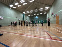 Shooting indoors at Lutterworth Sports Centre